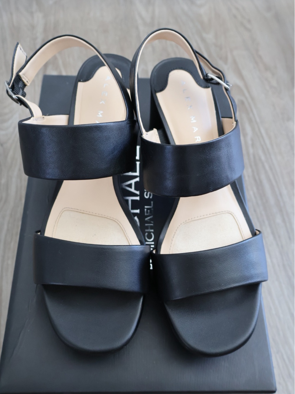 Alex Marie Black Block Platform Sandals - Picture 5 of 9